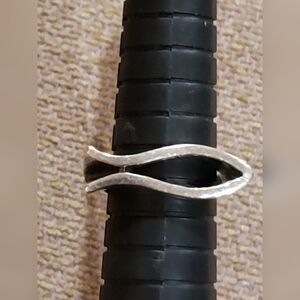 Ichthys Fish Symbol 925 Silver Ring, Size 6.5